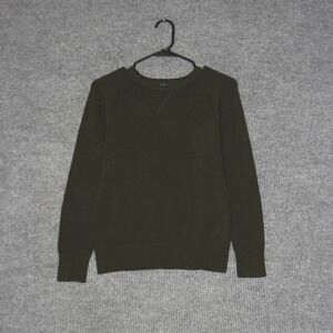 French Connection Sweater Womens M Olive Green Crewneck Raglan Pullover Knit
